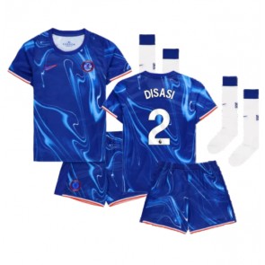 Chelsea Axel Disasi #2 Dětské Domácí dres komplet 2024-25 Krátký Rukáv (+ trenýrky)